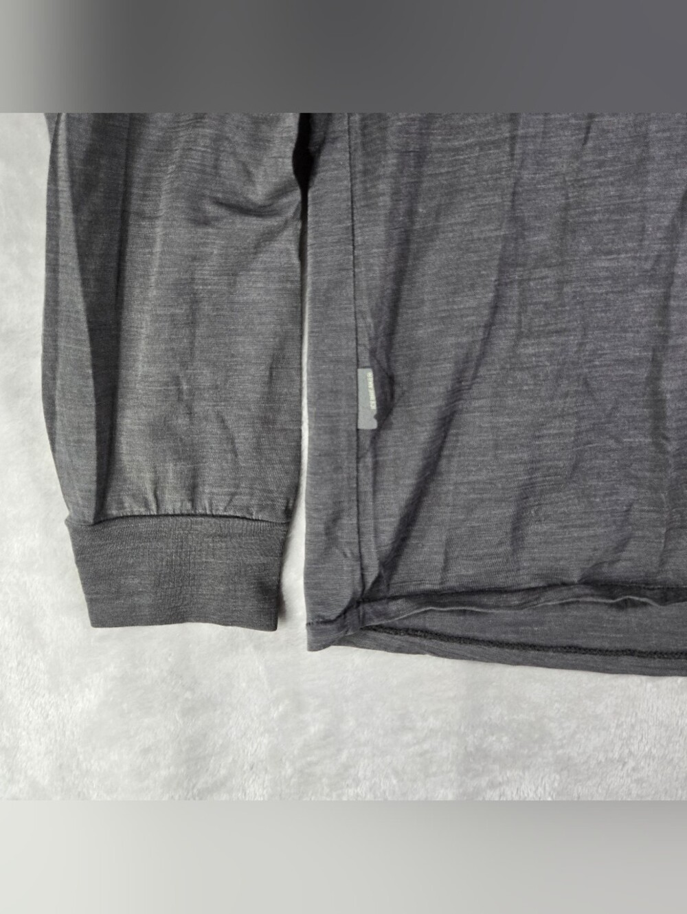 Icebreaker Cool Lite Long Sleeve Crewneck Shirt Men Large Gray Merino Wool Blend - Picture 4 of 11